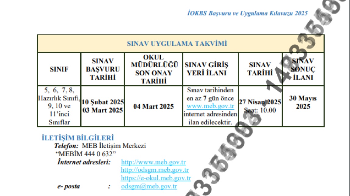 İlköğretim ve Ortaöğretim Kurumları Bursluluk Sınavı Başvuruları Başladı.